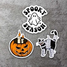 Halloween Spooky Season Vinyl Sticker Set 3&quot;&quot; Wide Includes Three Stickers New - $11.68