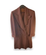 Vintage Ripley &amp; Lord English Wool Overcoat Double Breasted Half-Belt Brown - $3,801.37 MXN