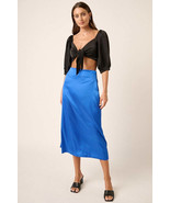 Mittoshop Side Slit Satin Midi Skirt - $55.20 CAD