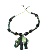 Vintage Hand-crafted Necklace with Silver Plated Elephant Necklaces Jewelry - $33.59 CAD