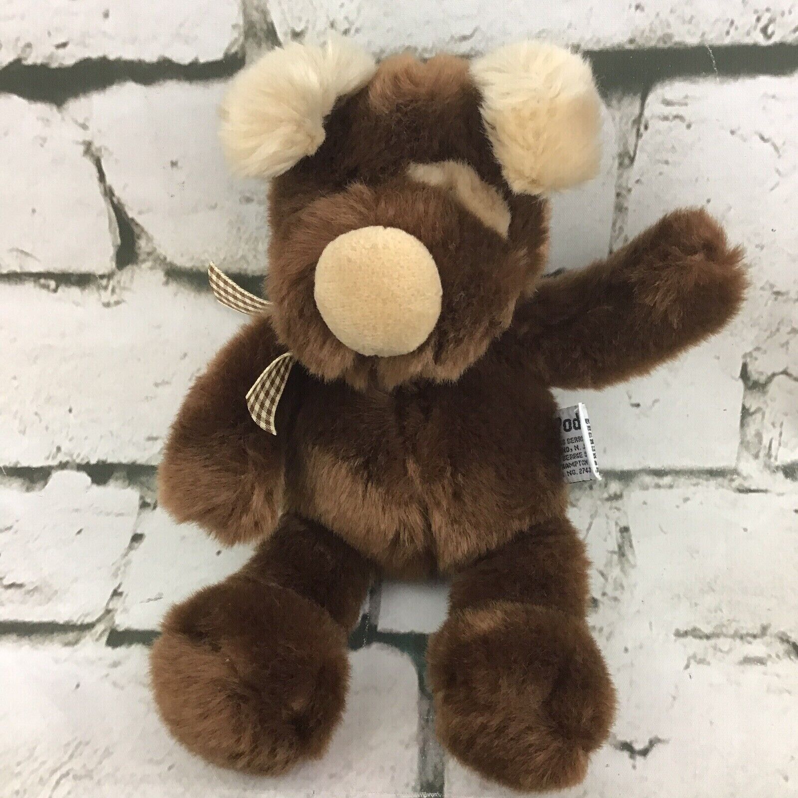 Primary image for Vintage Russ Berrie Podge Plush Brown Puppy Dog Super Soft Mini Stuffed Toy