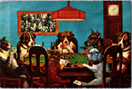 Dogs Playing Poker Anthropomorphic Postcard Posted - £7.90 GBP