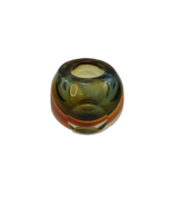 1960s Murano Sommerso Art Glass Round Candle Holder Votive Vase Faceted - £42.94 GBP