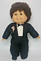 1980s Gotz Puppe Modell Doll 16&quot; Yarn Brown Hair Doll Brown Eyes Tuxedo ... - £88.51 GBP