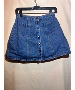 BDG Urban Outfitters Skirt Women’s Small Blue Denim Mini Snap Skirt A84 - $20.29 CAD