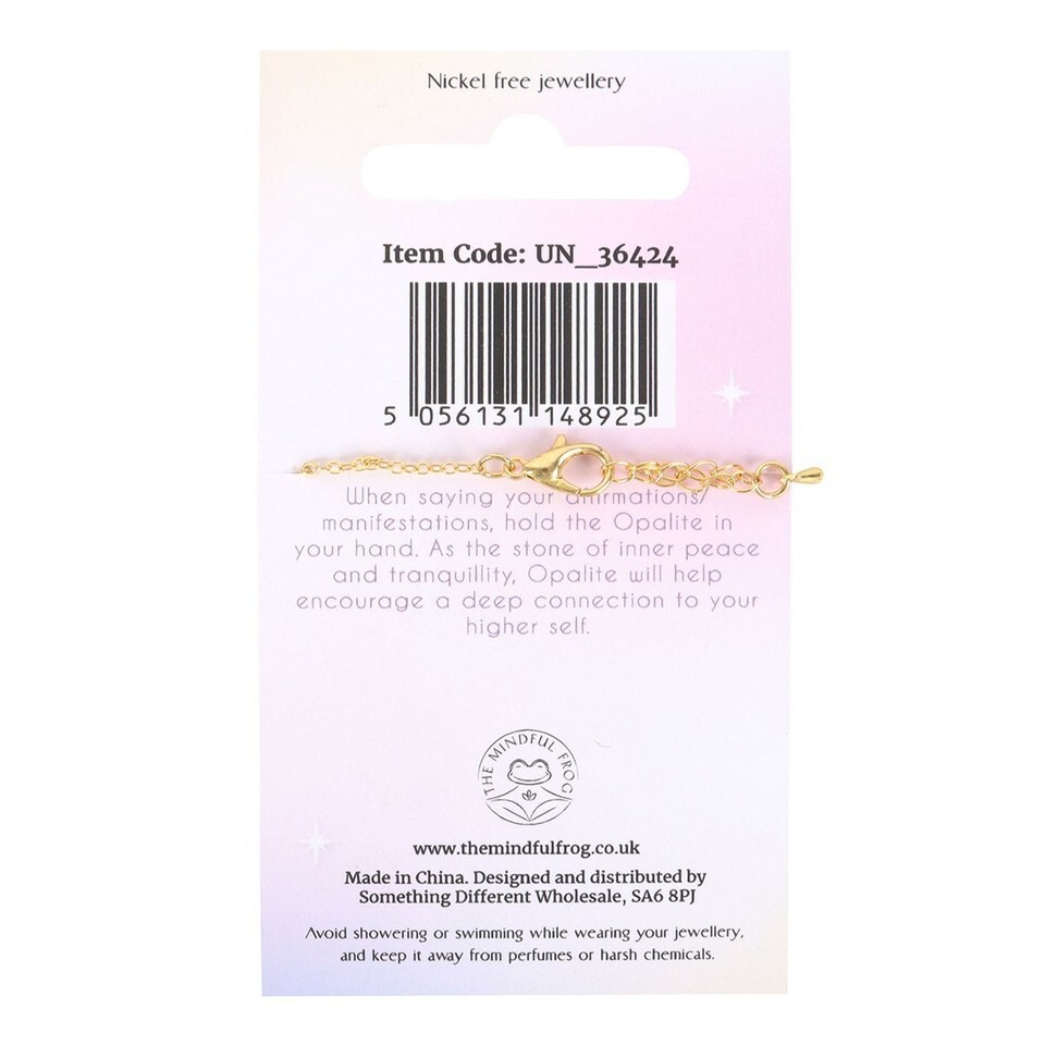 Opalite Manifestation Necklace: Aura Cleansing, High Vibration Crystal Pendant Item image 4