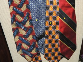 Lot of 4 Robert Talbott Neck Tie/Necktie Silk Omaggio Redwood E Ross 56-... - $8.09