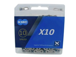NEW KMC Bike Chain X10 10-Speed Drivetrains 1/2x11x128&quot; Shifting Perform... - $19.22