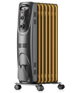 1500W Energy Efficient Quiet Space Heater, 3 Heat Settings &amp; 8H Timer, O... - $266.36