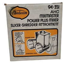 NEW Sunbeam Mixmaster Power Plus Mixer Slicer-Shredder Attachment 94-351 - £27.34 GBP