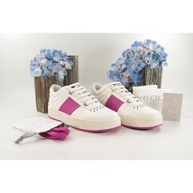 Jimmy Choo Hawaii Fuchsia Stripe Leather Flatform Sneakers 37 NIB - £351.98 GBP