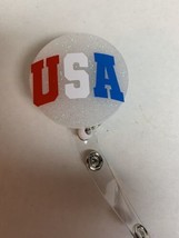 Retractable Badge Reel ID Tag -USA - Independence Day - £8.53 GBP