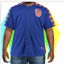 New York Knicks NBA 4XLT Or 5XLT Mitchell & Ness Blue HWC Jersey Men Pic One - $35.61