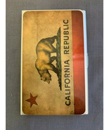 Business Card Holder Light Weight Anodized Aluminum California Bear - £7.85 GBP