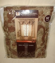 Chris Madden Model BENGAL Coffee Bean 84&quot; Rod Pocket Panel Drapes Set of... - $29.69