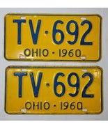 Set Vintage 1960 Ohio Passenger License Plates TV692 - €23,61 EUR