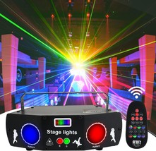 Dj Laser Lights For Party,Professional 5 In 1 Rgbuv Party Lights,Dj Disco Light - $72.96