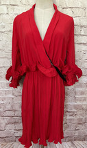 Pretty Little Thing PLT Dress Red Pleated Skater Mini Size 8 NEW - £26.55 GBP