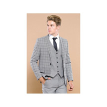 Men 3pc European Vested Suit WESSI by J.VALINTIN Extra Slim Fit JV44 Houndstooth image 6