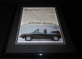 1984 Volkswagen VW Wolfsburg Framed 11x14 ORIGINAL Advertisement - $34.64