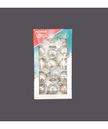 Noma Doubl-Glo silver christmas tree ornaments. Box of fifteen glass balls. - £34.73 GBP