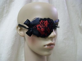 Fancy Red Black Lace Pirate Eyepatch Swashbuckler Victorian Queen Fetish... - $165.07 MXN