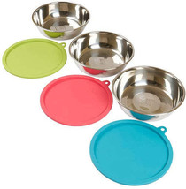 Messy Mutts Dog Bowl and Lid Set 3 Cup 6 Pack - £32.33 GBP