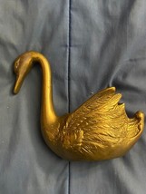 Vintage Brass Swan Figure Figurine 6.5” X 5.5&quot; Hallow*Pre Owned/Nice Condition* - £14.42 GBP