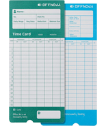 OFFNOVA Thermal Time Cards, Double-Sided Monthly Time Cards for IN/OUT T... - $22.51