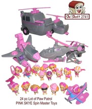 24 pc Paw Patrol Lot PINK 16 SKYE Action Figures and 8 Vehicles - £31.92 GBP