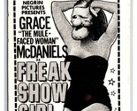 Mulo Face Donna Freak Show Girl Film Poster Drew Friedman Cartolina 1985 Z8 - £40.89 GBP