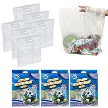 6 Pack Extra Large Storage Bags Strong Clear Resealable Zipper Food Trav... - £24.77 GBP