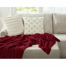 Mainstays Solid Plush Blanket  Red  90&quot; X 90&quot; - £4.06 GBP