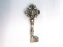 Crown And Maltese Iron Cross Skeleton Key Pewter Pendant Adj Cord Necklace - £7.97 GBP