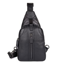 Fashion Leather Men Chest Bags Messenger Bag 2022 New Solid Color Large Capacity - £63.73 GBP