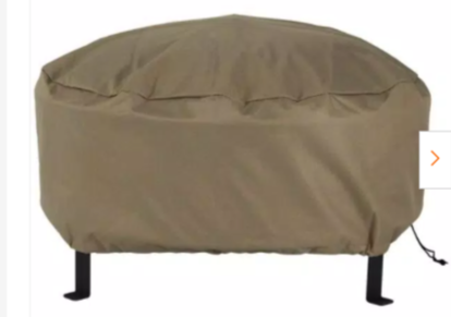 36 in. Khaki Durable Weather-Resistant Round Fire Pit Cover - $25.00