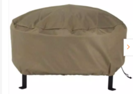 36 in. Khaki Durable Weather-Resistant Round Fire Pit Cover - £19.77 GBP