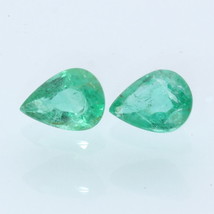 Matched Pair Natural Emerald Green Beryl Faceted Pear Rain Cut Gems 2.03 carat - £317.02 GBP