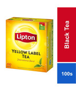5 PACKS X 100 Satchet LIPTON Yellow Label Tea International Blend Black Tea - £35.43 GBP