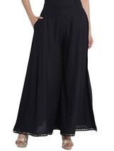 Women Relaxed fit Rayon Palazzo ethnic flared with Mirror work Size- XS to 2XL - £29.92 GBP