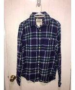 NWT Aeropostale Mens SZ Medium Long Sleeve Plaid Flannel Shirt w/ Pocket... - $15.83