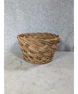 Decorative Wicker Basket Tray Bowl Woven Wicker  4&quot; Tall - £9.45 GBP