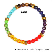 7 Chakra Healing Reiki Bracelet 4 6 8 10mm Natural Stone Stretch Bracelets For W - £10.71 GBP