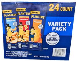 Planters Variety Pack Cashews &amp; Peanuts 24 Packs EXP 07/2026 - $22.26