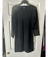Ronni Nicole Dress Light Weight Sweater Dress Size M Black - $355.84 MXN