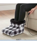 Micro Flannel Shavel Heated Foot Warmer Buffalo Check Black And White - $1,083.20 MXN