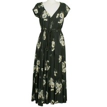 Free People Black All I Got Floral Tiered Flared Maxi Long Dress 2 - £79.82 GBP