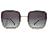 CHANEL Sunglasses 4244 c.395/S6 Gold Chain Frames with Purple Lenses 57-... - $280.28