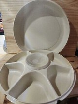 Tupperware 1665-1 Serving Party Tray container W/ 1667-12 lid &amp; bowl &amp; lid - 6 - £11.01 GBP