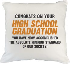Make Your Mark Design High School Graduation Funny White Pillow Cover fo... - $24.74+